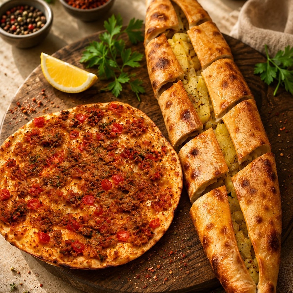 Patatesli Pide + Fındık Lahmacun