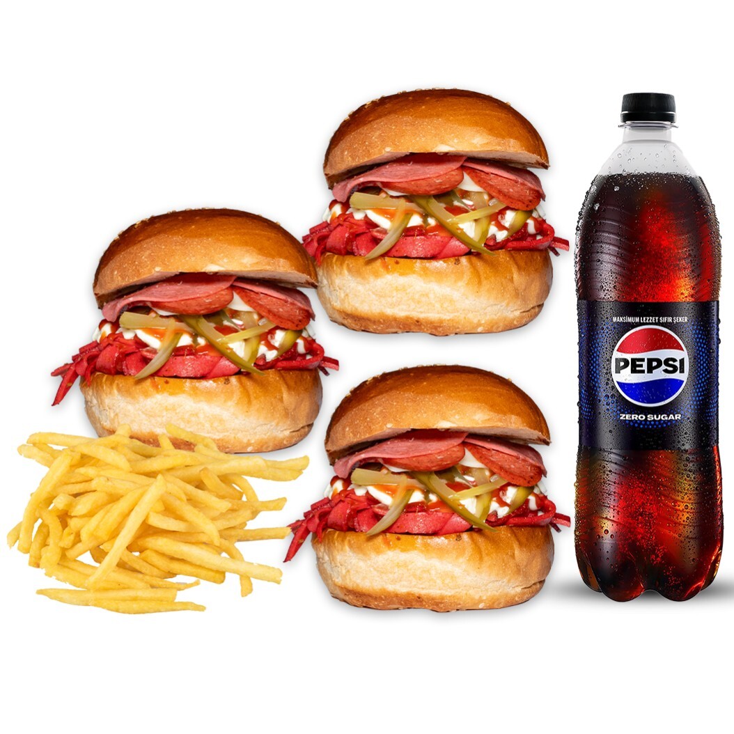 3'lü İso Burger Menü