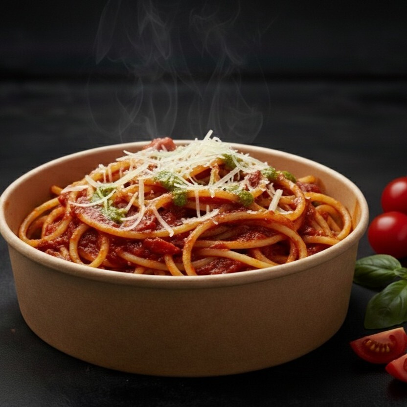 Küçük Çanak’ta Pomodoro Rustico Spaghetti(Çanak’ta Rustik Domates)