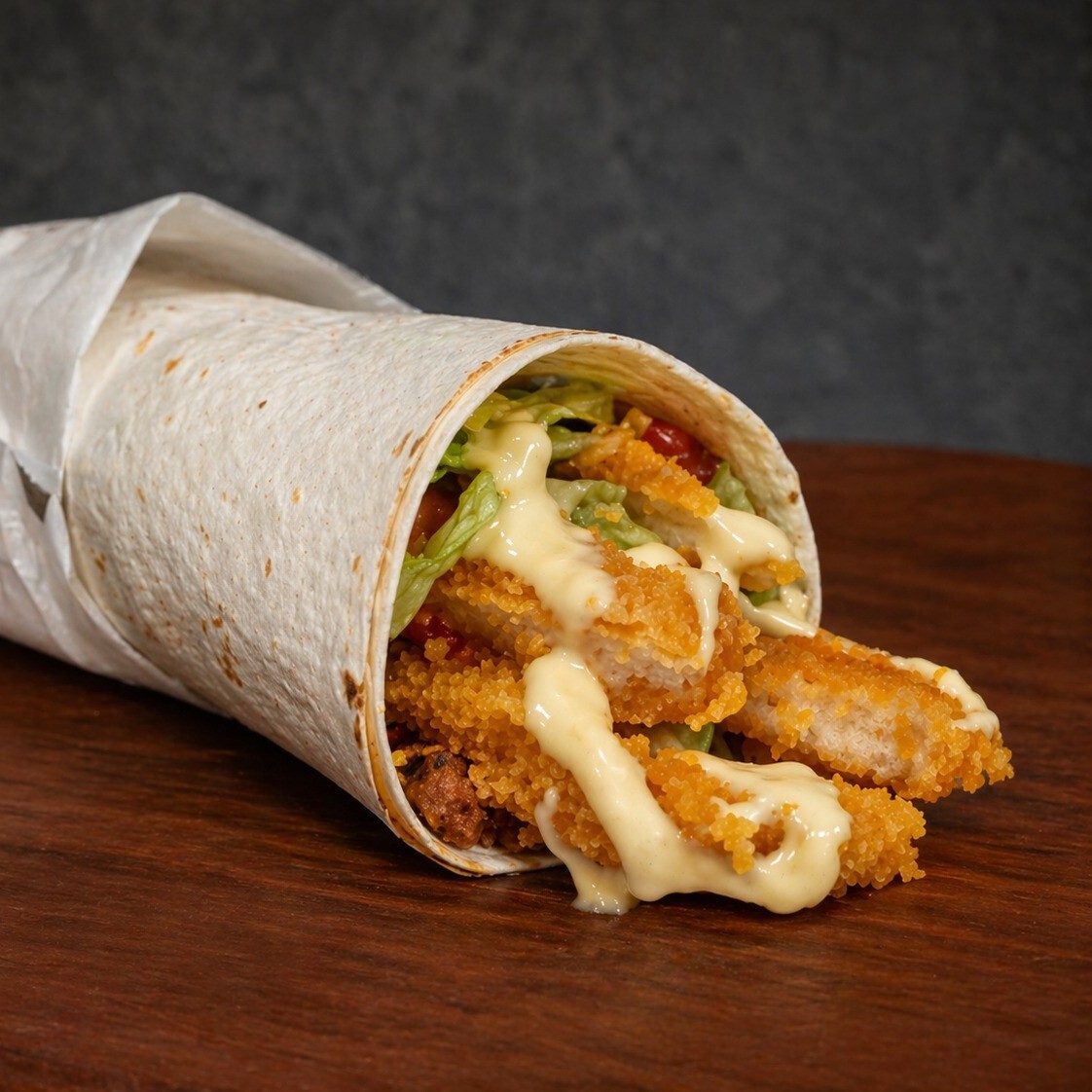 Mega Schnitzel Çiğ köfte dürüm