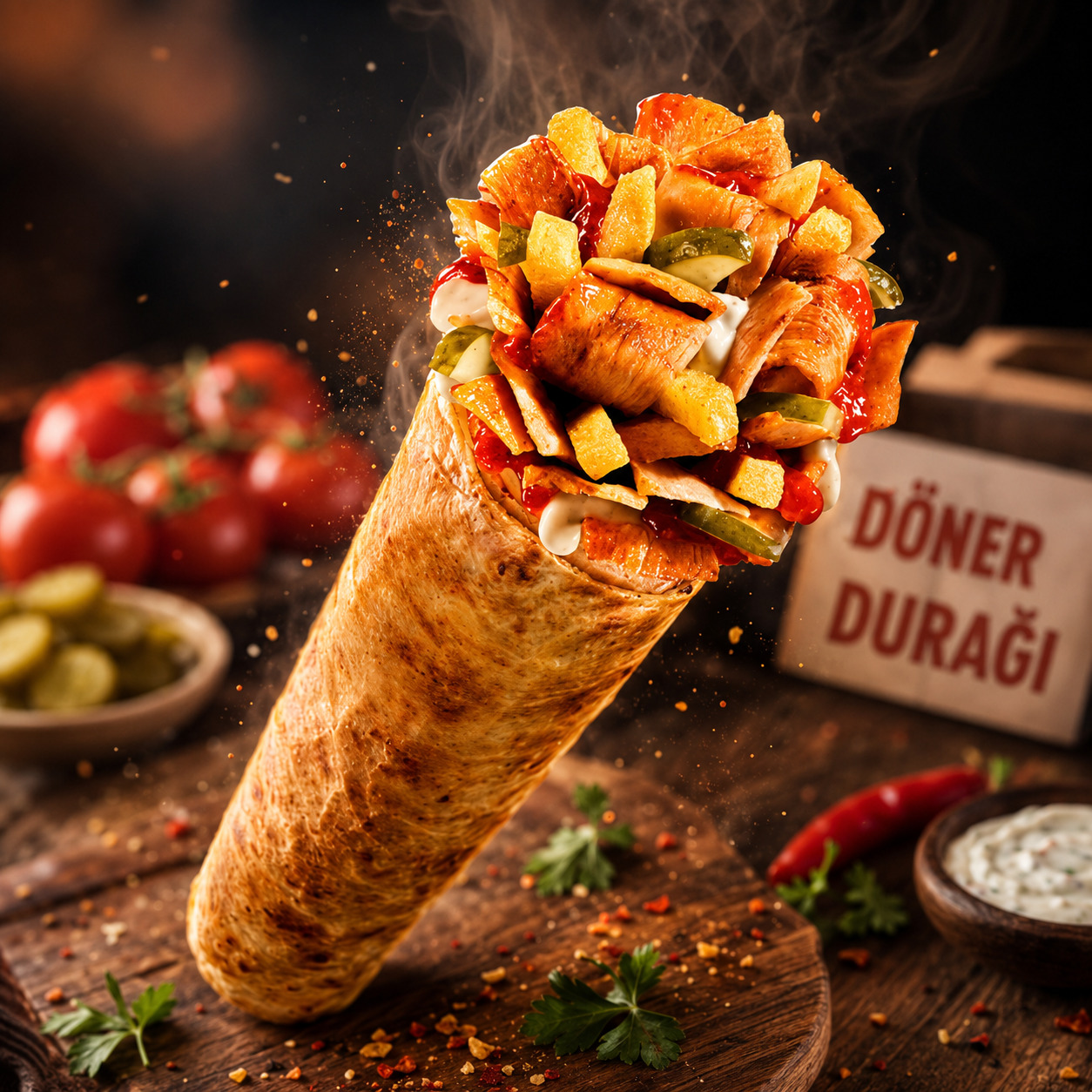 Tavuk Döner Dürüm (100 gr)