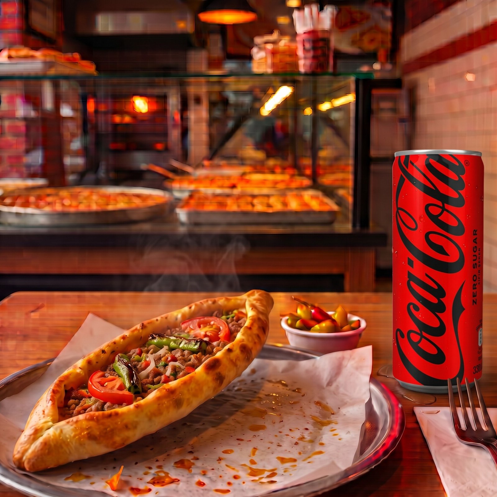 İstediğiniz Pide + Coca-Cola Zero 330 ml