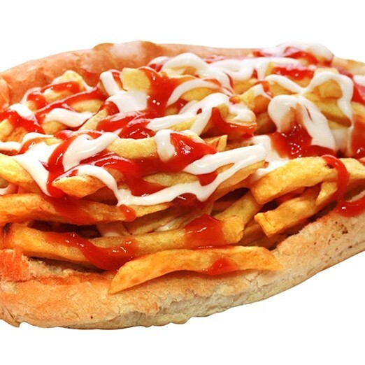 Cips Ekmek [Ekmek Arası Kızarmış Patates ve 175 ml Ayran)