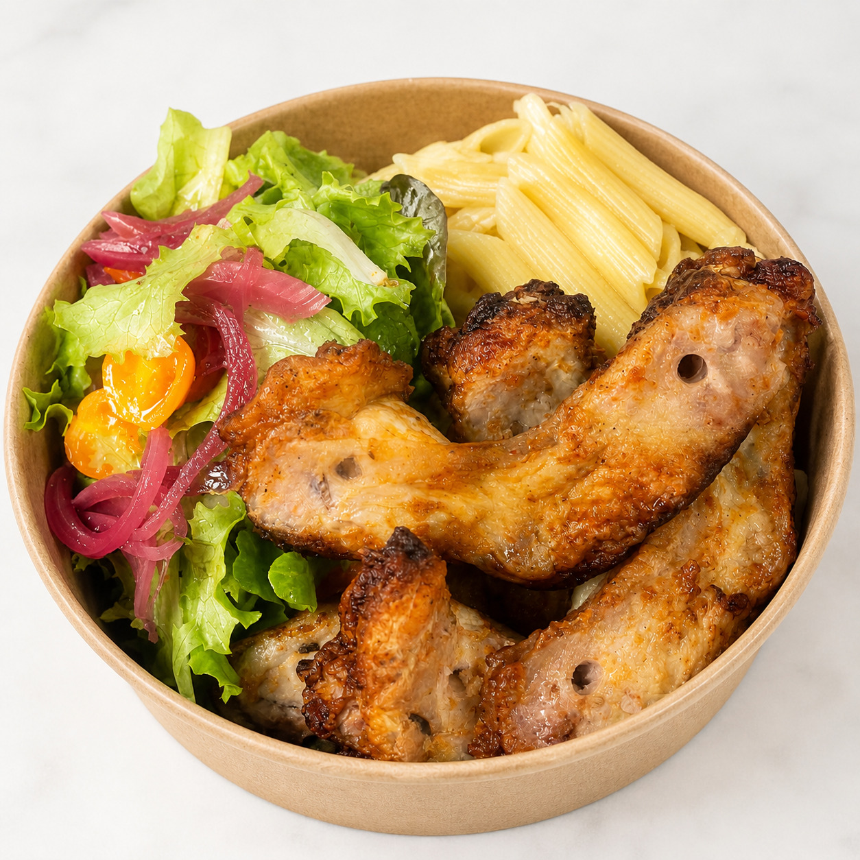 Penne Makarna & Kanat (4 Adet)