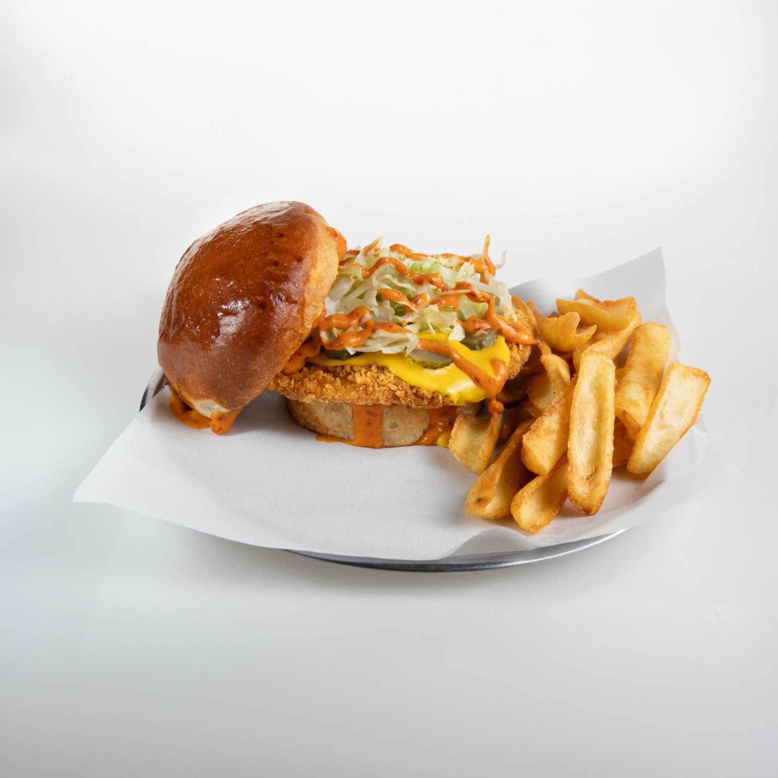 Dynamit Crispy Chicken Burger (Acılı)