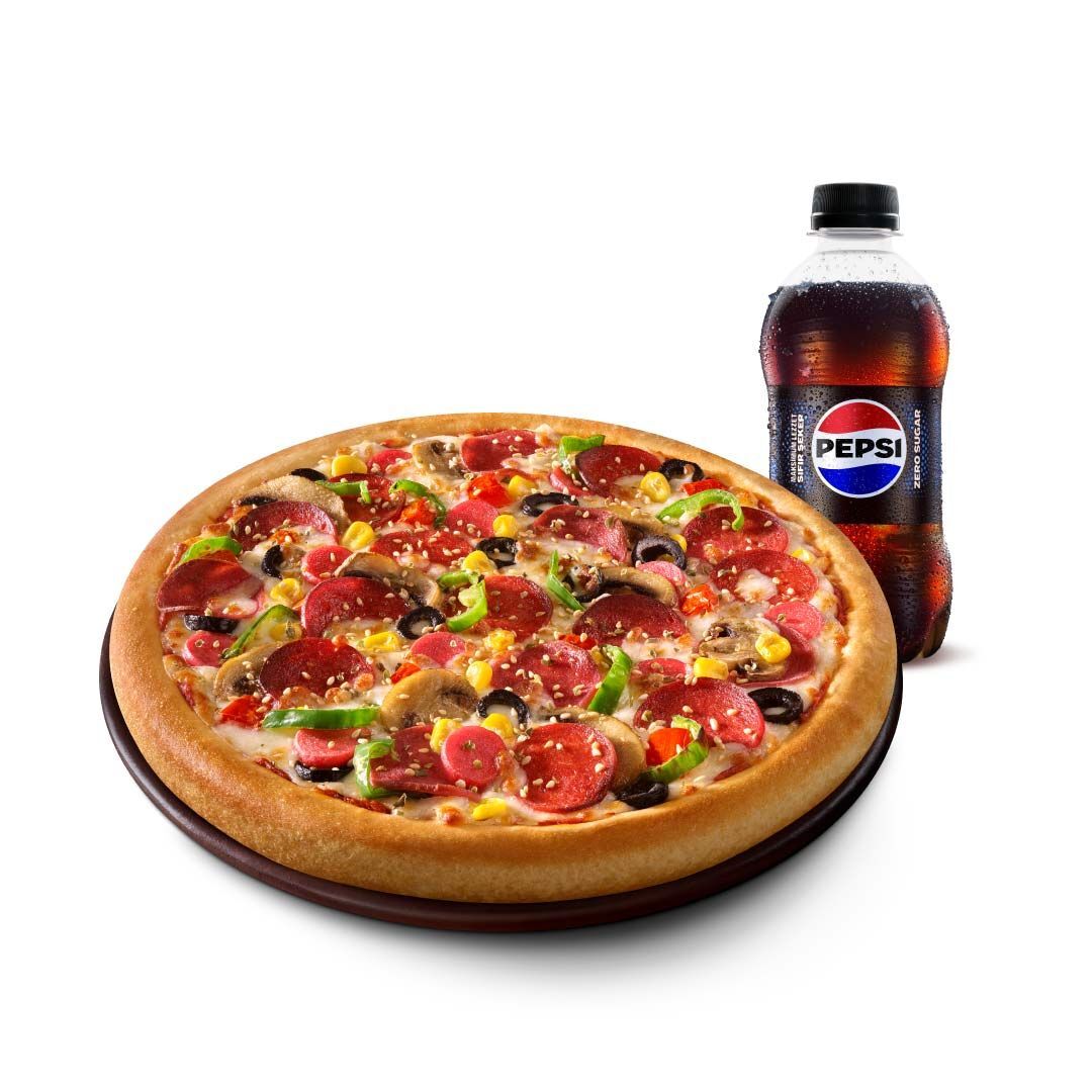 Küçük Boy Pizza + İçecek (330 ml.)