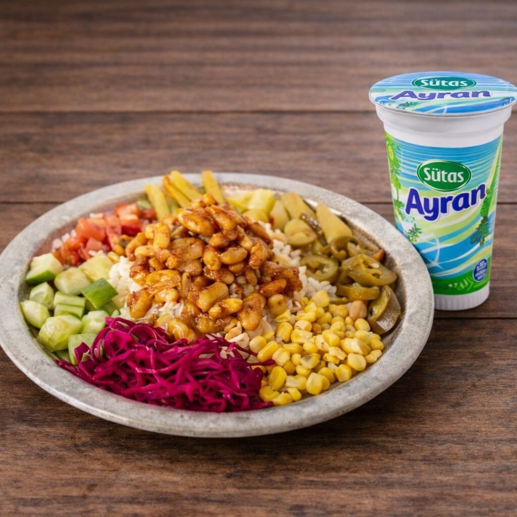 Pilav Üstü Güveç Kuru Fasülye + Ayran (175 ml )