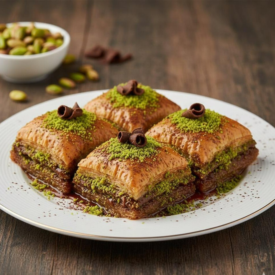 Çikolatalı Fıstıklı Baklava (1 kg)