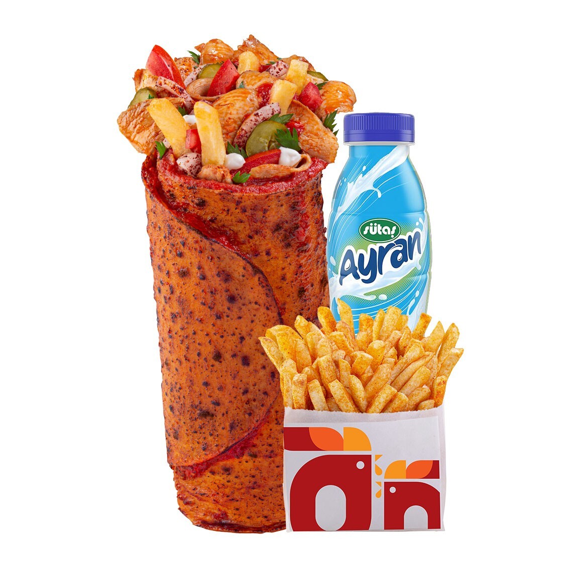 Bomba Tavuk Dürüm Menü