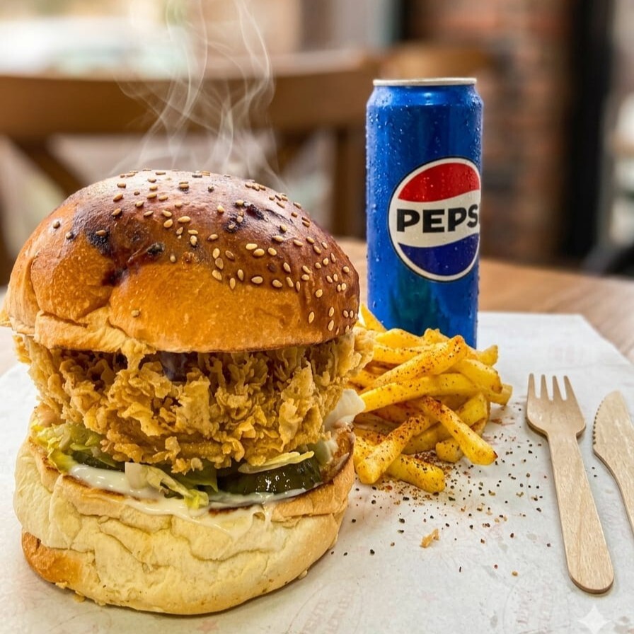 BBQ Soslu Crispy Chiken Burger Menü