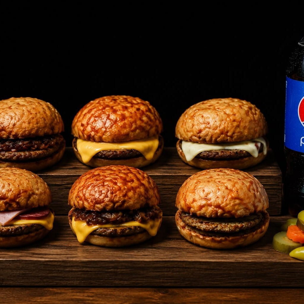Soft Menü 2 (6 Burger +1 lt İçecek)