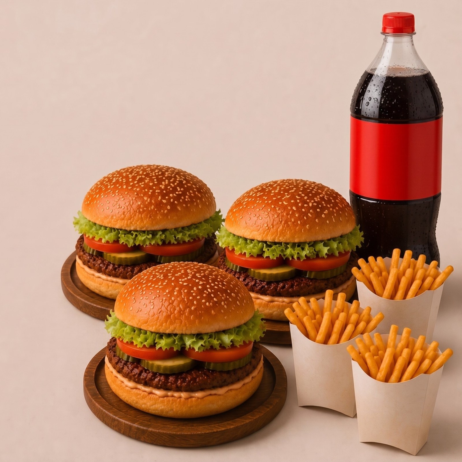 Rio 3'lü Aile Boyu Burger Menü