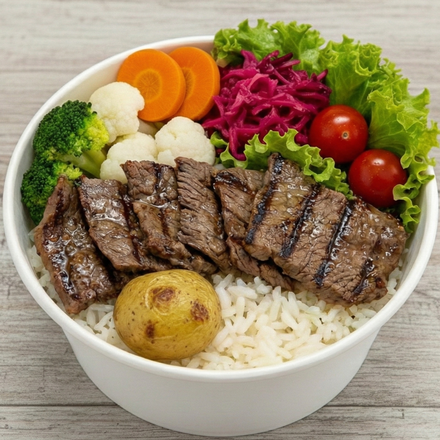 Izgara Dana Biftek Bowl (810 kalori)