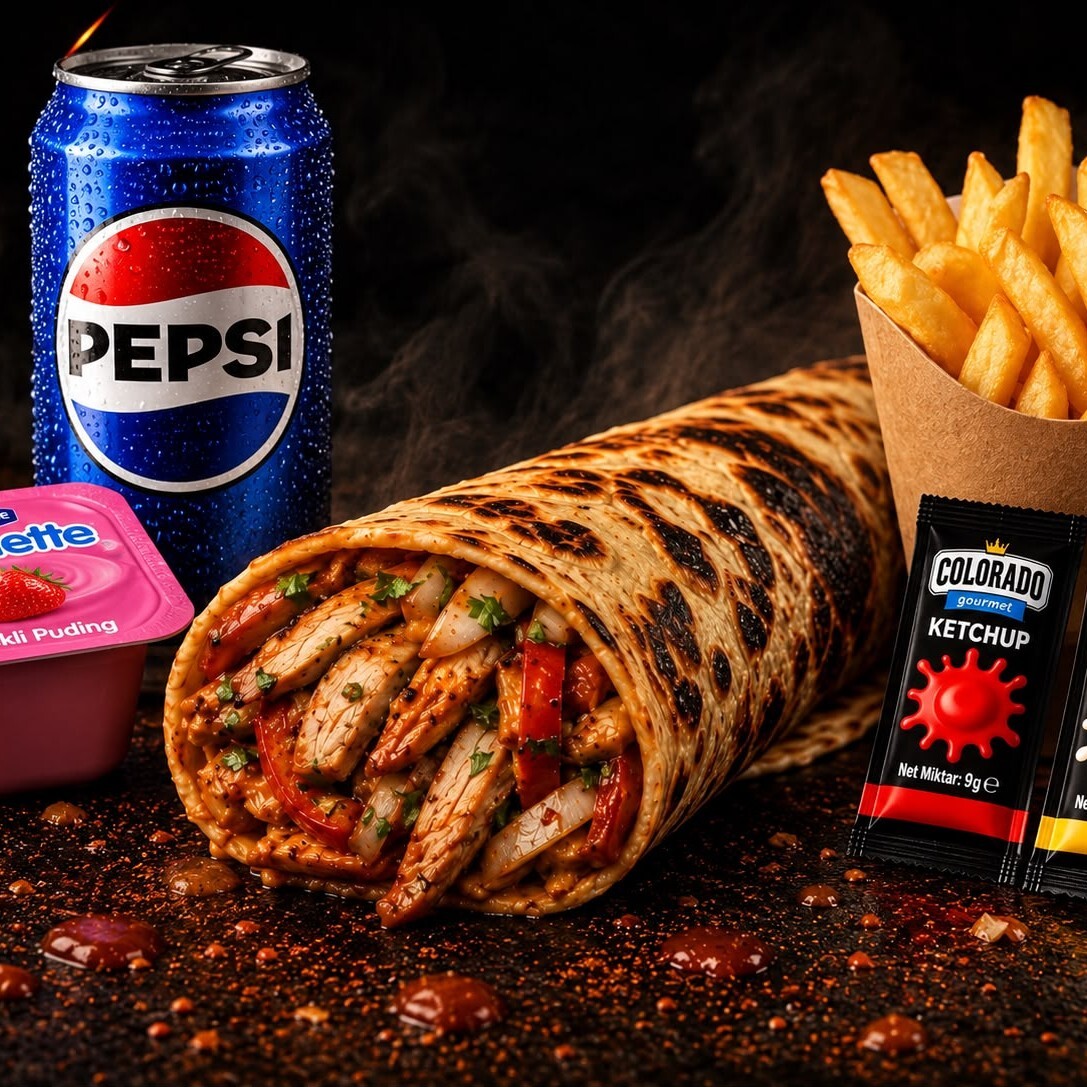 Harbiye (80 gr) PEPSİ(330 ml) PARMAK PATATES,DANETTE