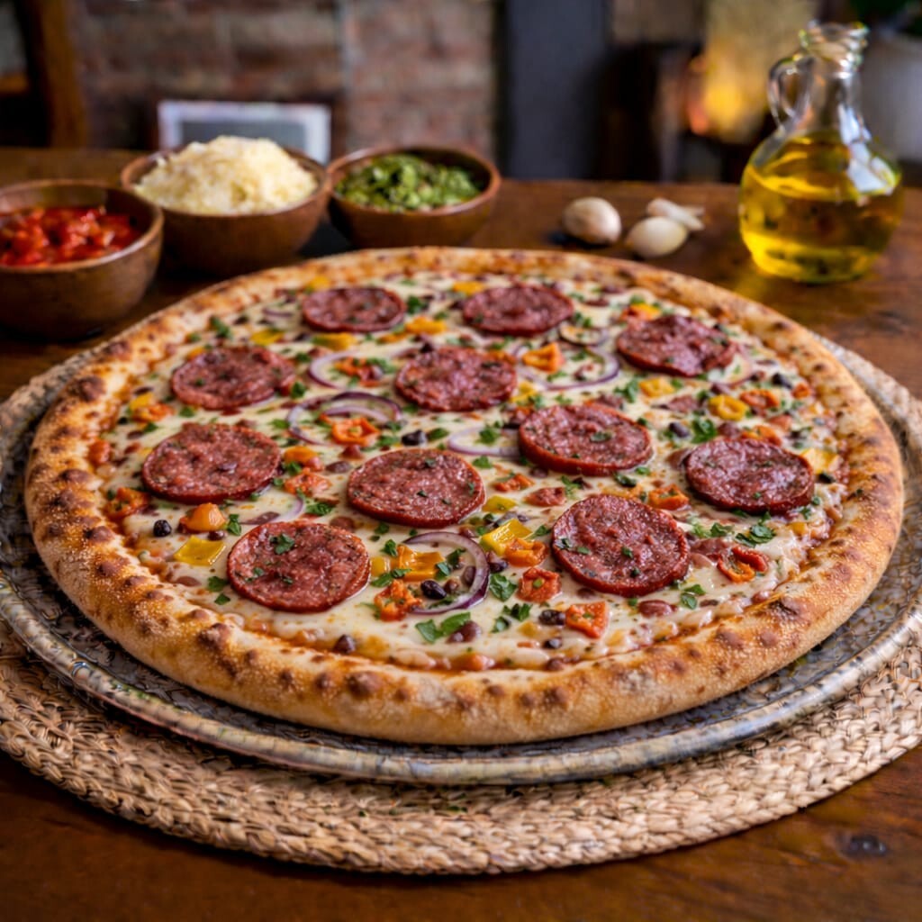 Vegan Pastırmalı Pizza (32 cm)