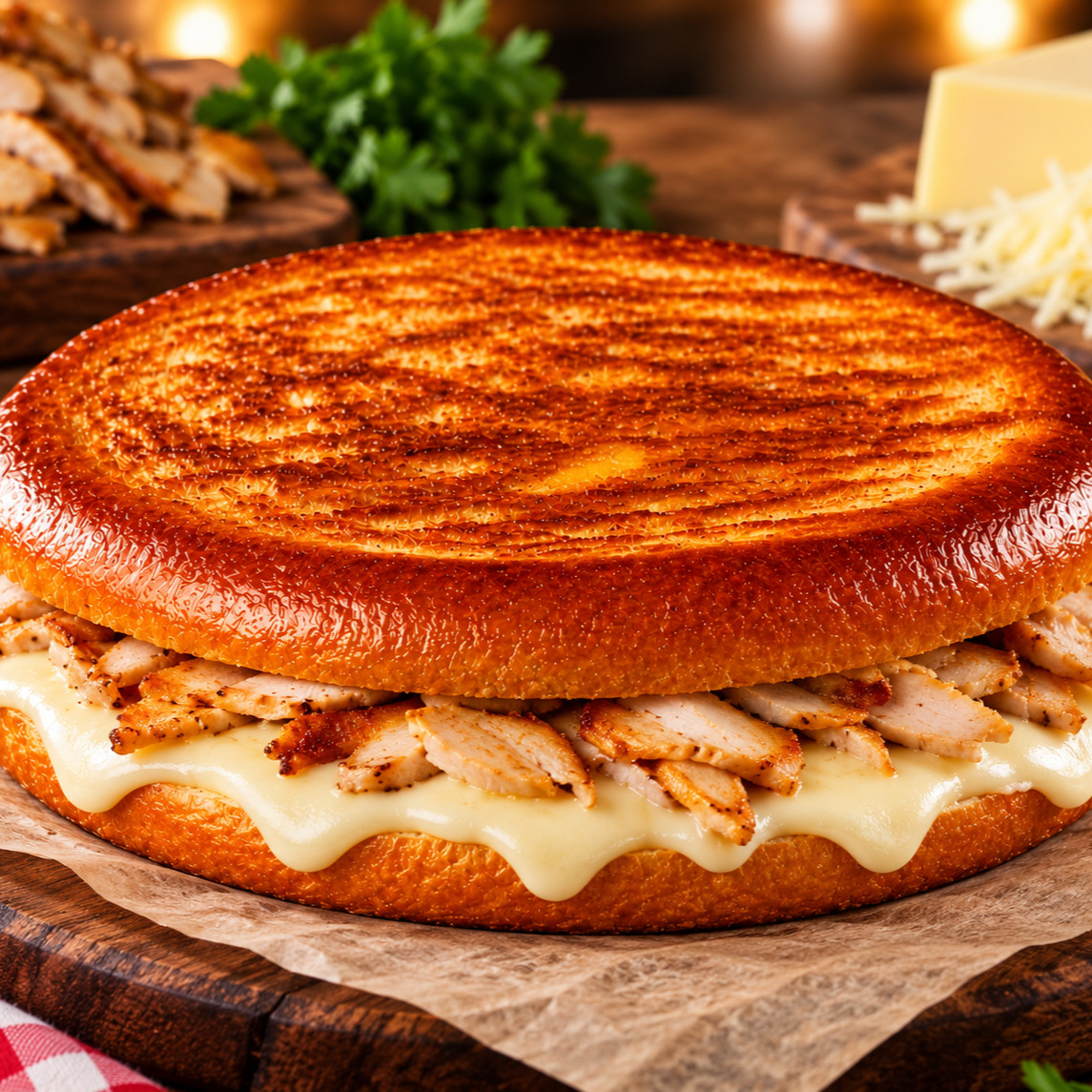 Tavuk Dönerli & Kaşarlı Tost (2 Adet)