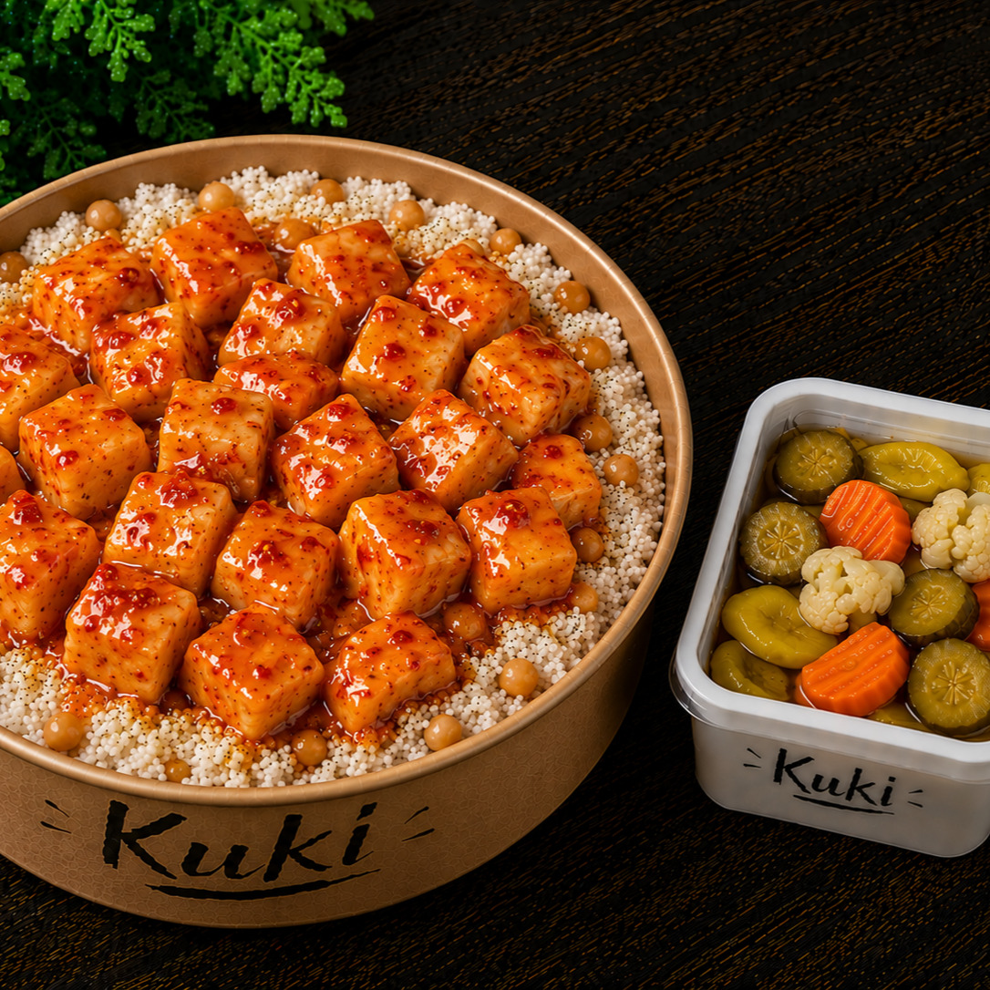 Kuki`nin Sweet chıllı soslu tavuk pilavı toplam 500gr