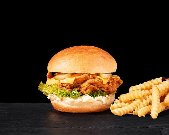 Klasik Tavuk Burger & Patates Kızartması
