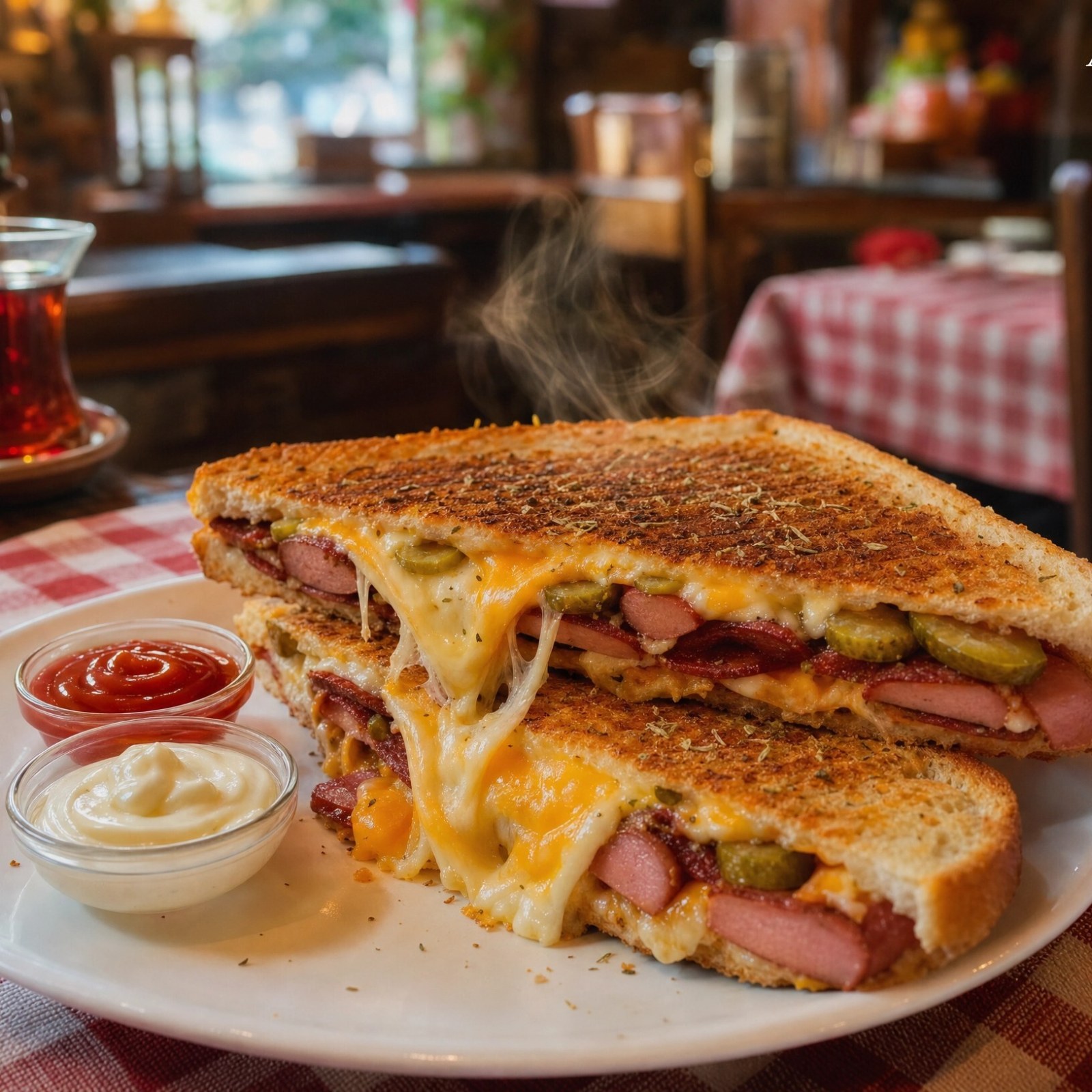 Cheddarlı Atom Tost