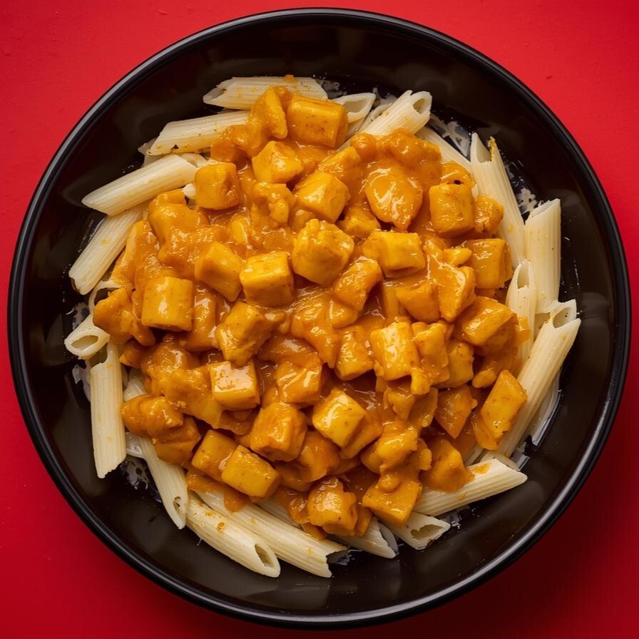 Köri Soslu Tavuklu Makarna