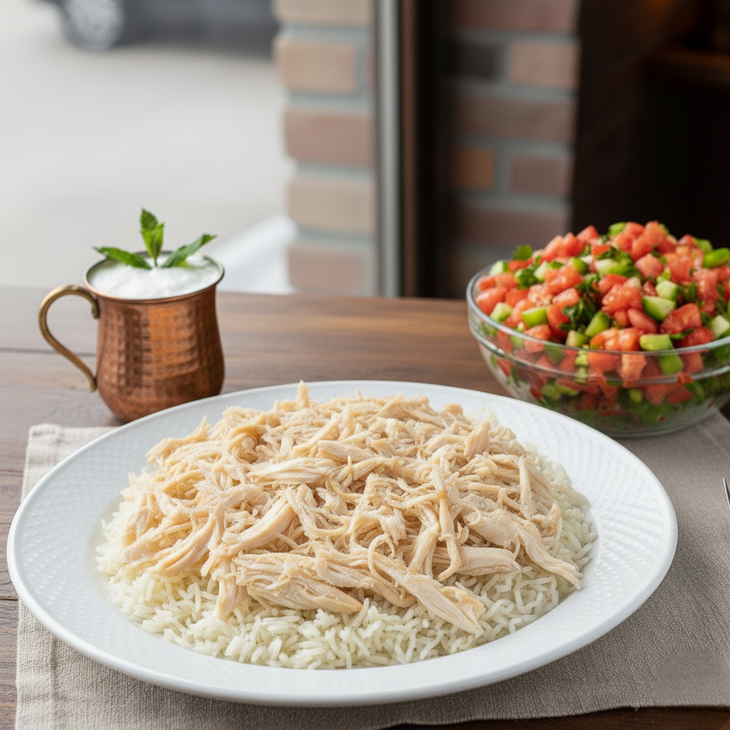 Tavuk Pilav 175 ayra, salata Menü 1