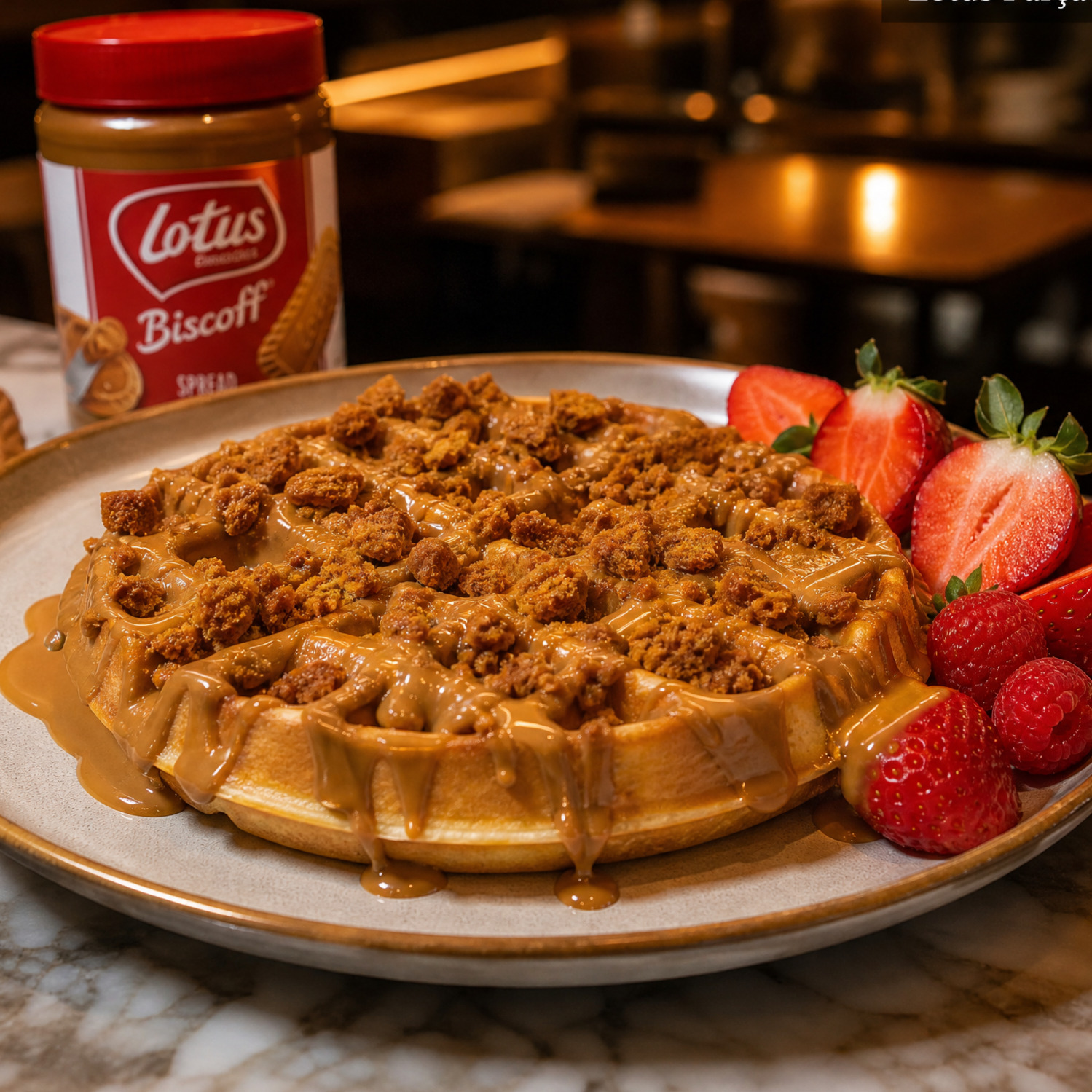 Lotus Parçacıklı Waffle