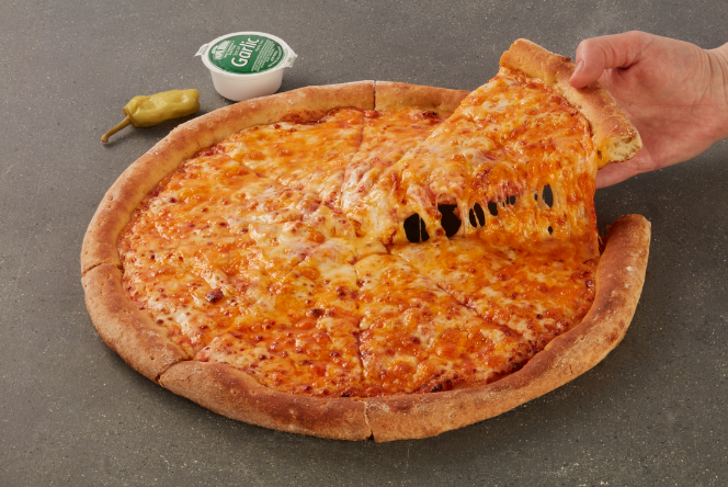Büyük Boy Sarımsak Fesleğenli Cheddar Peynirli Pizza Fırsatı