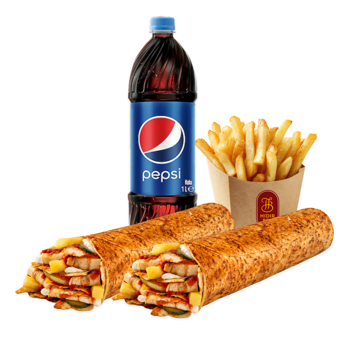 2'li Tavuk Döner Medium Dürüm Menü