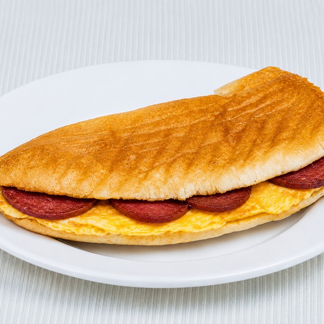 Yarım Ekmek Yumurtalı Sucuklu Tost