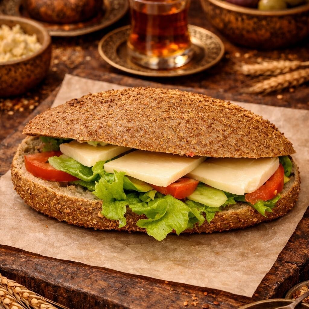 Kepek Ekmek Arası Kaşarlı Soğuk Sandviç