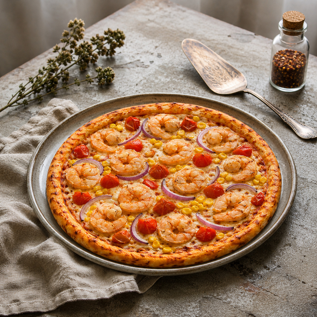 Karidesli Pizza (Büyük)