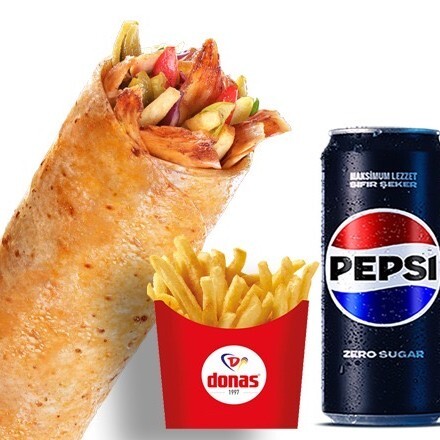 Donas Davul Tavuk Döner Dürüm Menü 2