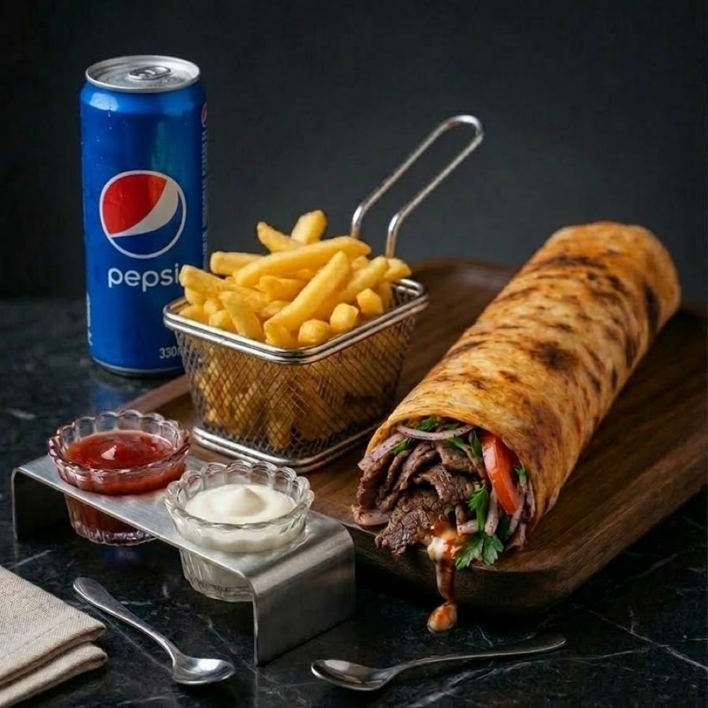 Et Dürüm Colalı Menü ( 200 Gr )
