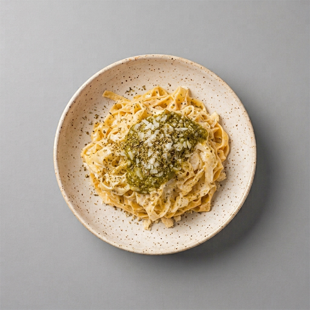 Pesto Soslu Tavuklu Makarna