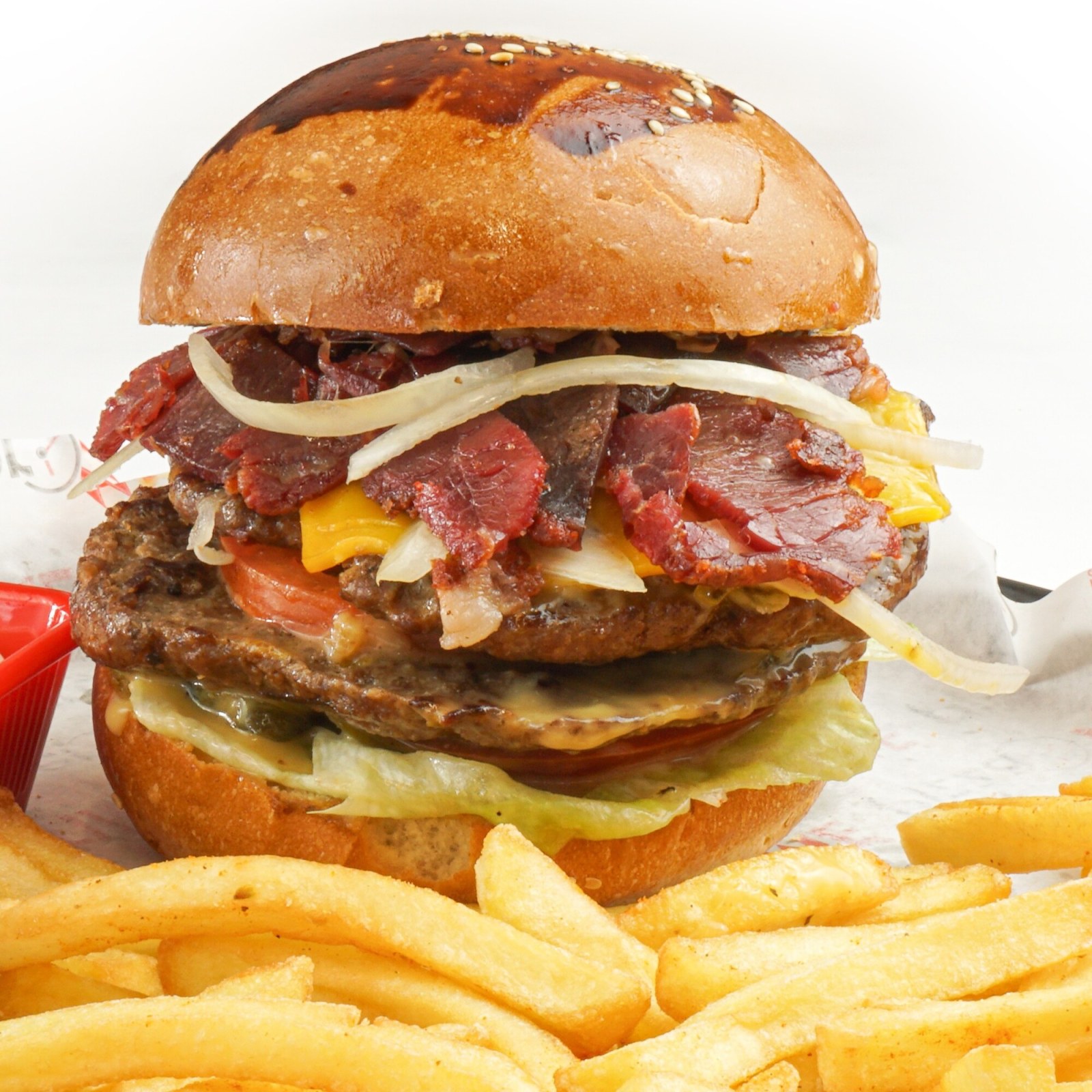 Double Pastırmalı Burger