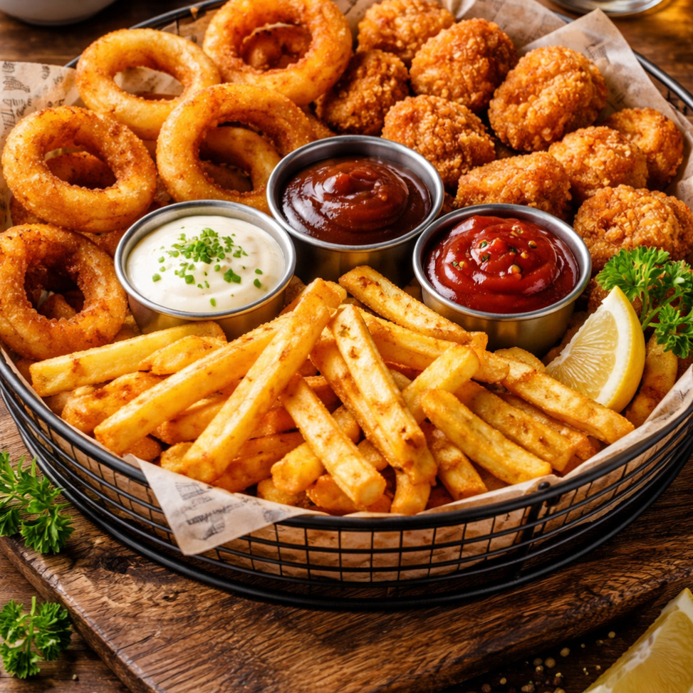 6'lı Aparatif Sepet (Soğan halkası, nugget, patates kızartması)