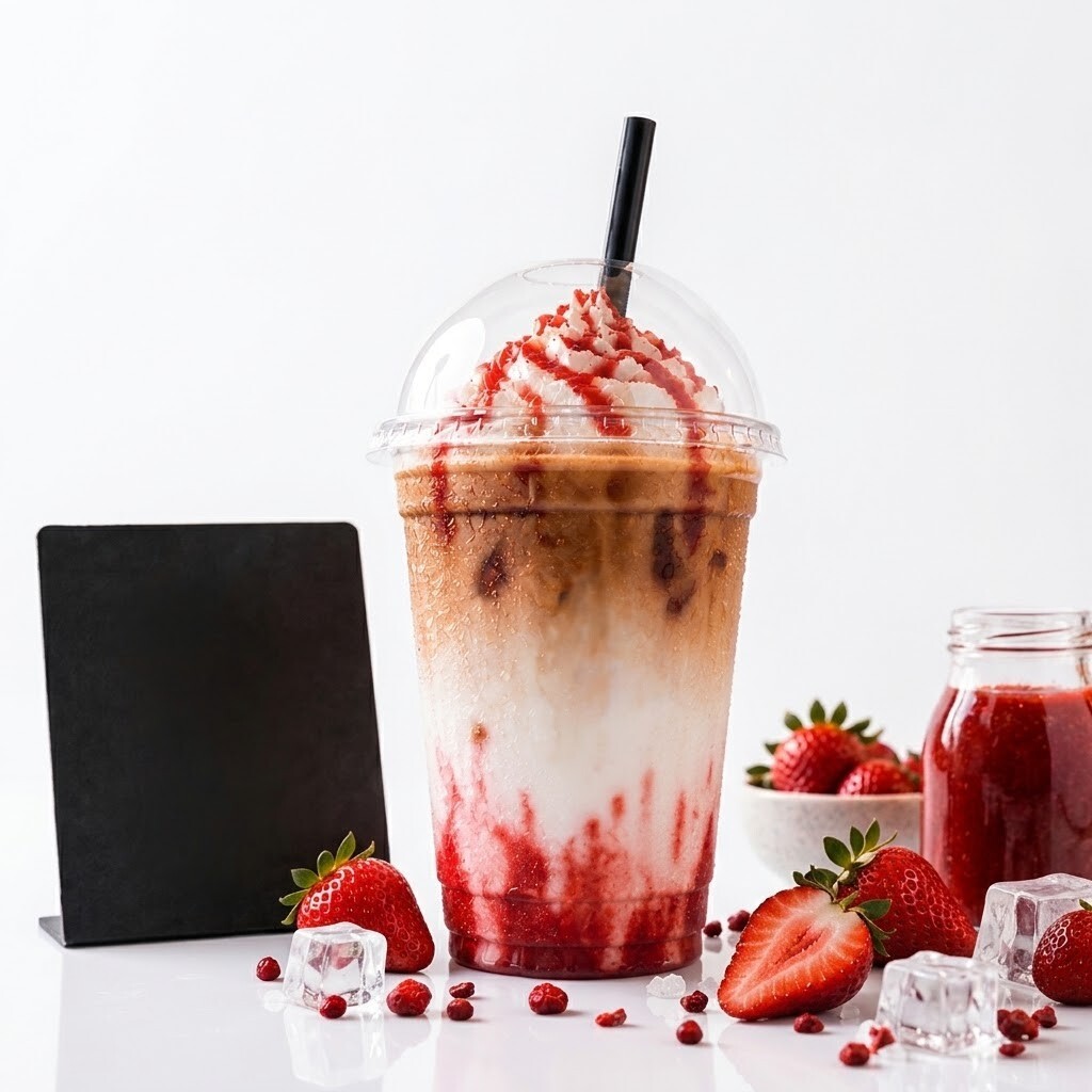 Iced Strawberry Latte