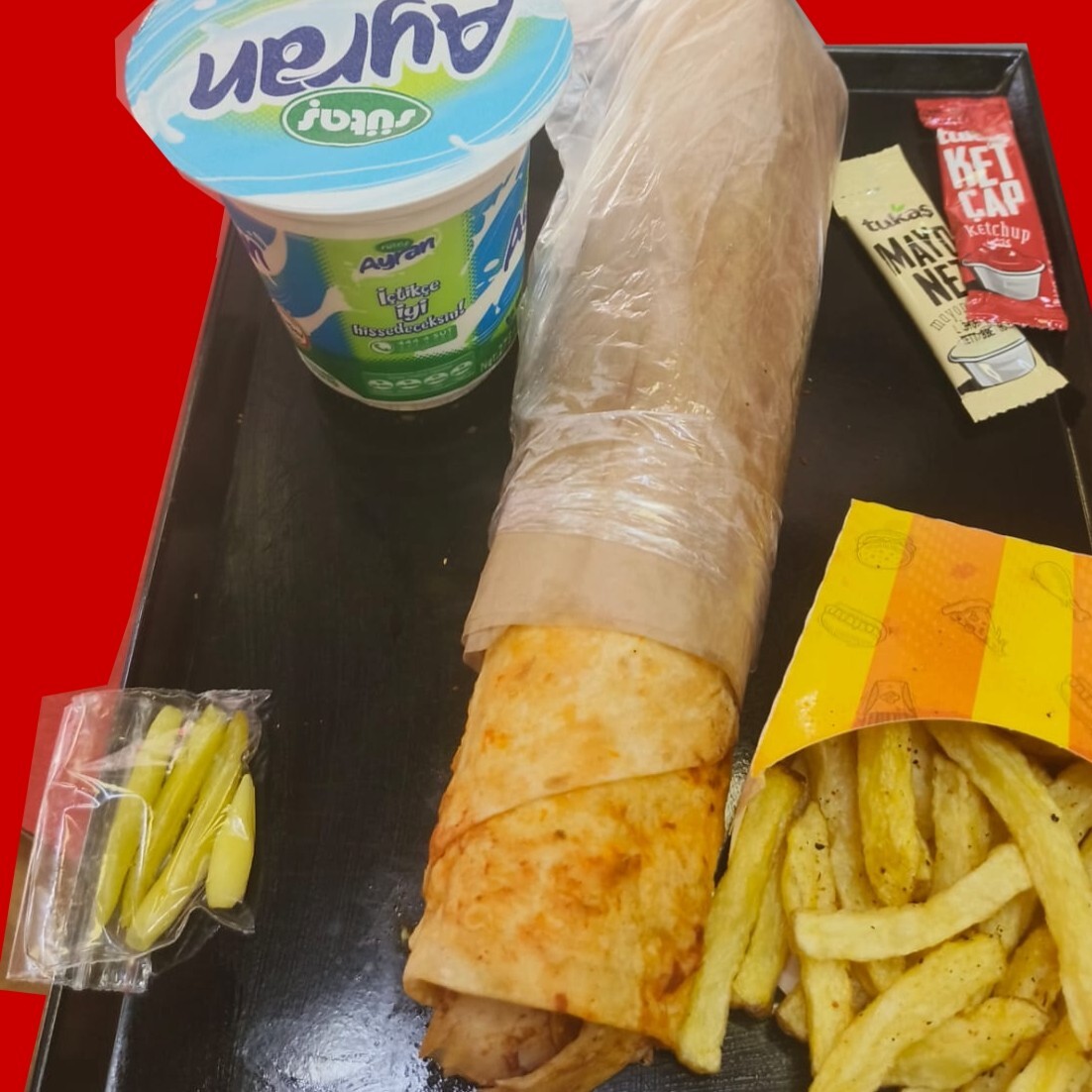 Menü duble Tavuk Döner