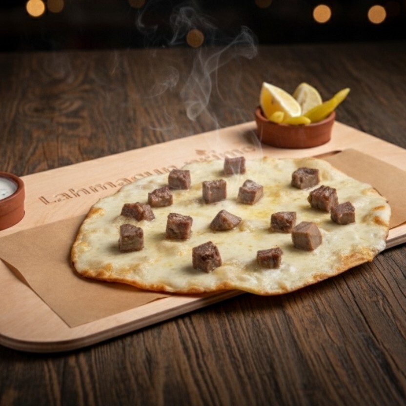 Kavurmalı Kaşarlı Lahmacun