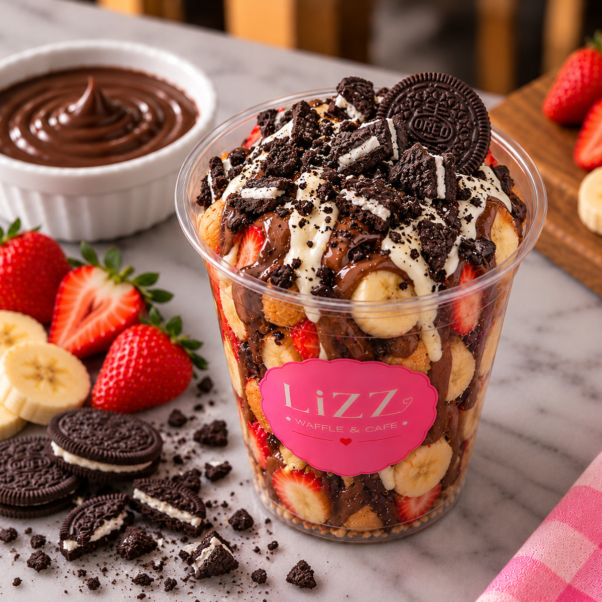 Lizz Oreo Bardak Waffle