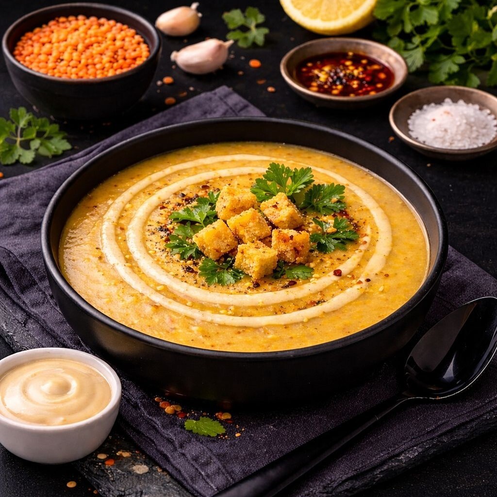Tahinli Mercimek Çorbası