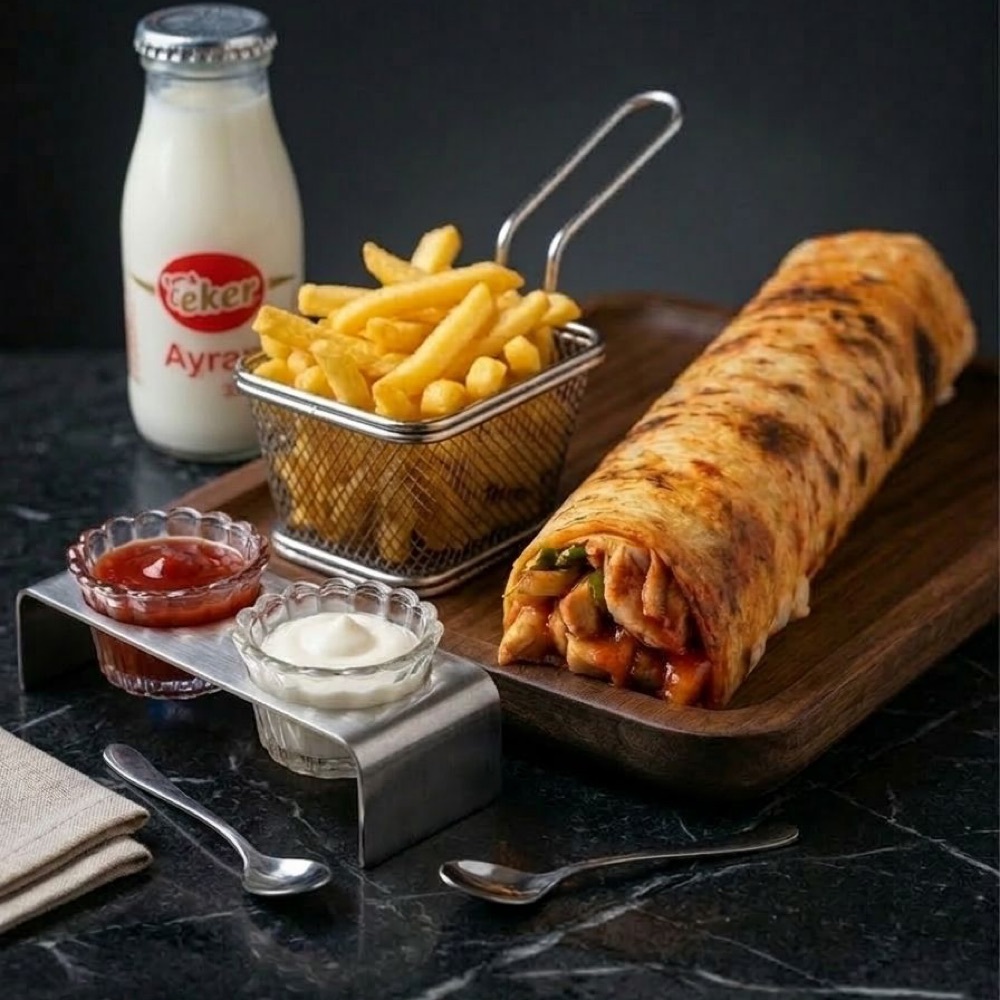 Zurna Tavuk Döner Dürüm Ayranlı Menü ( 150 Gr )