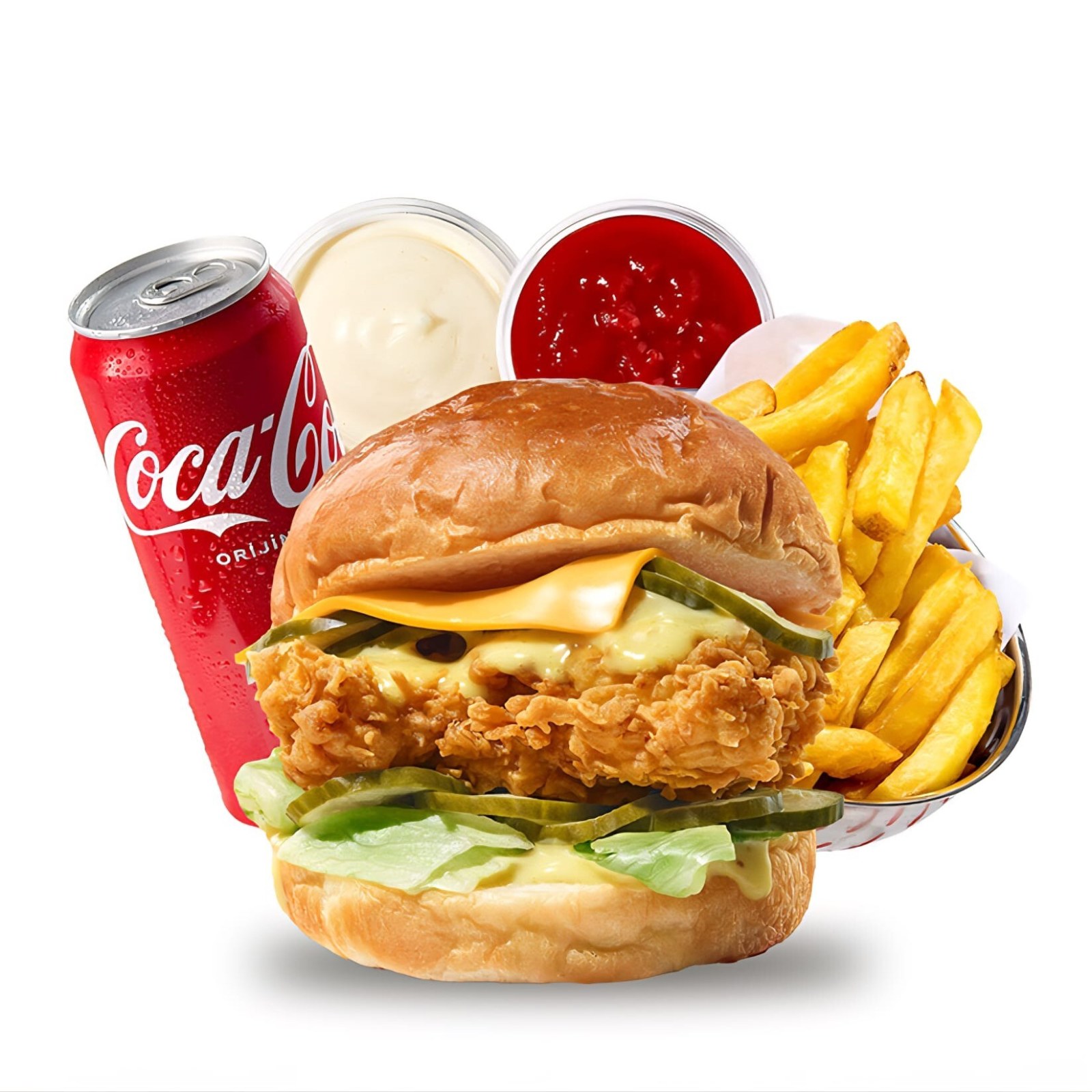 Honey Mustard Burger Menü