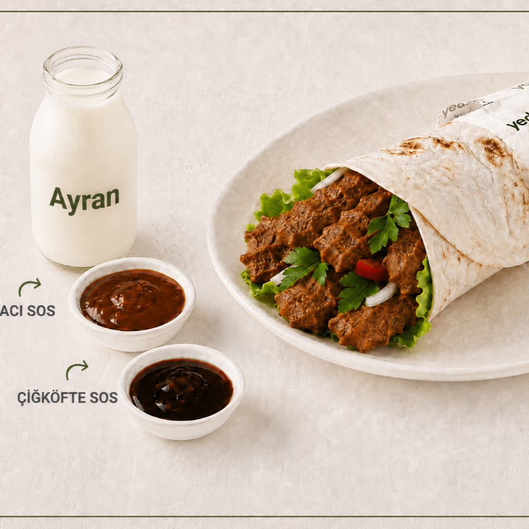 Çiğ Köfte Dürüm + Ayran Menü
