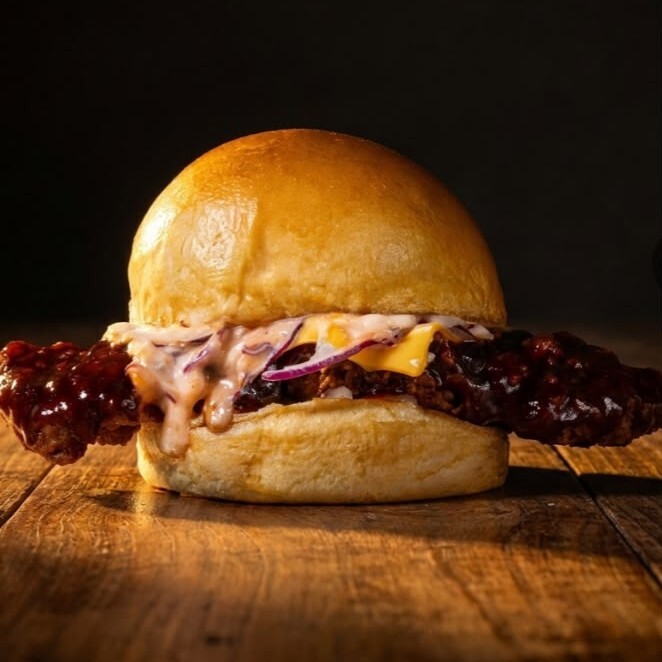 Korean Tavuk Burger & Patates Kızartması