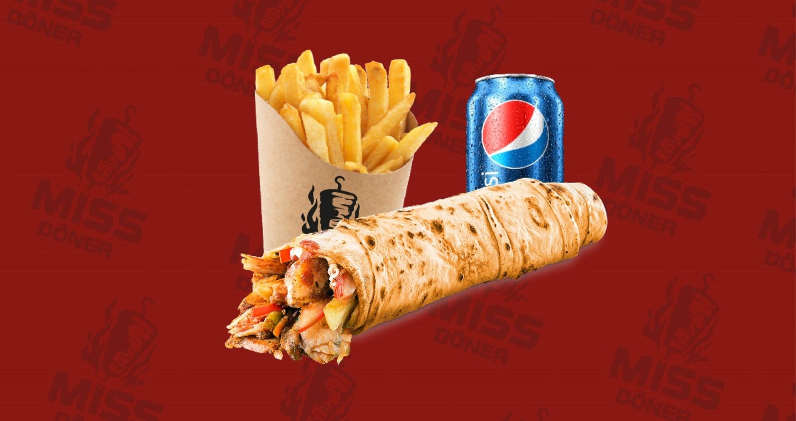 Tavuk Dürüm + Kutu Kola + Kızartma