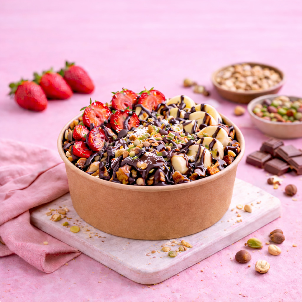 Bitter Çikolatalı Waffle Bowl