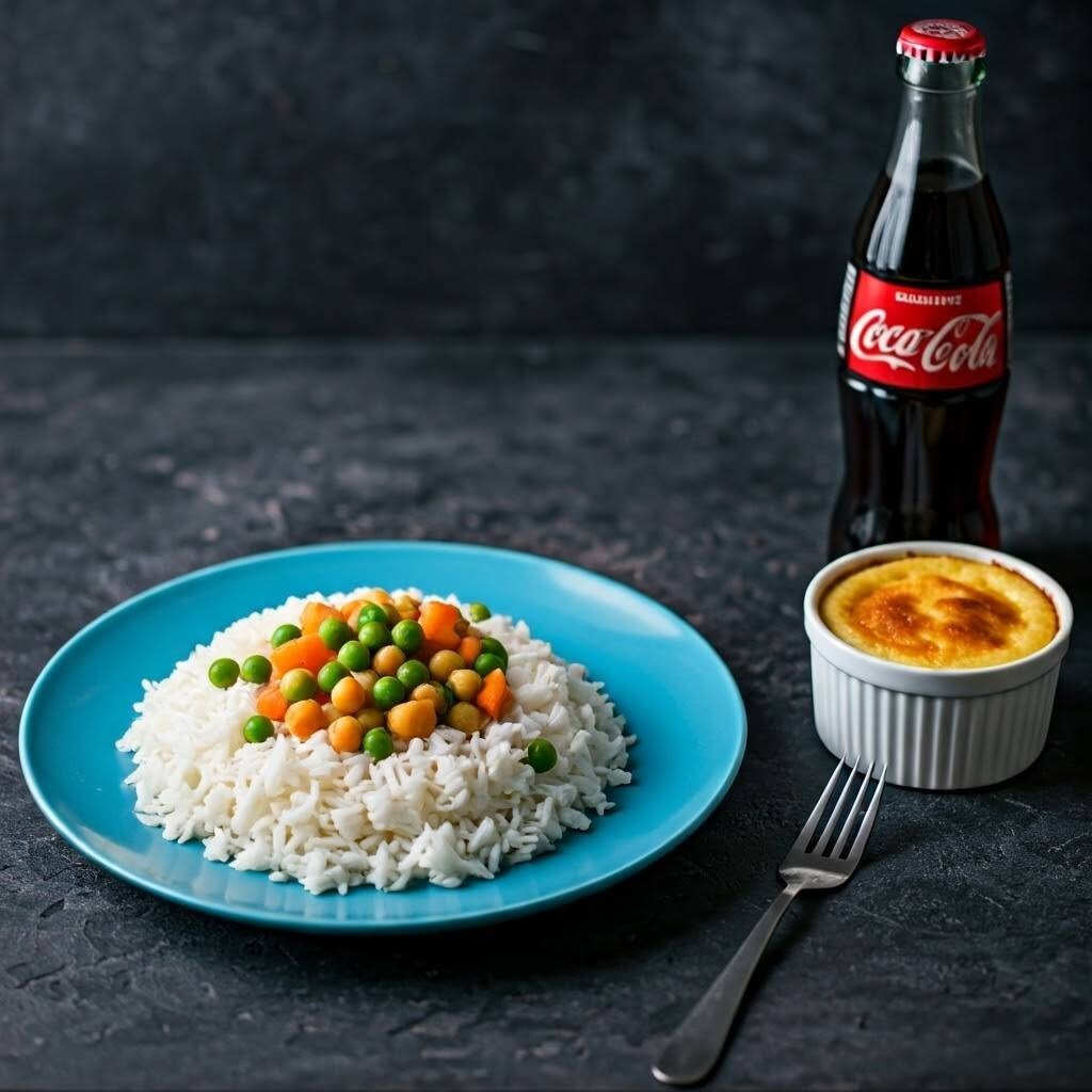 Garnitürlü Pilav+Coca Cola + Hamsiköy Fırın Sütlaç