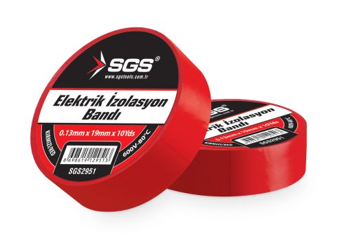 ELEKTRİK İZOLASYON BANDI KIRMIZI 19MM*10YRD