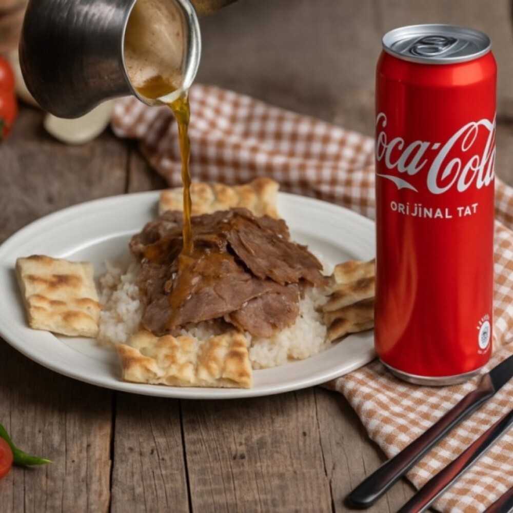 Pilav Üstü Döner (100 gr.) + (Coca-Cola 33cl)